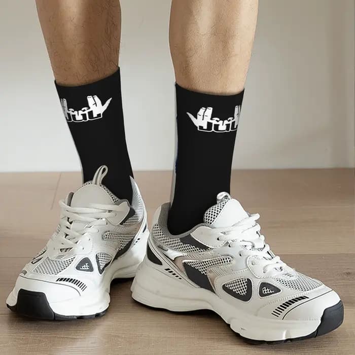 Personnalisé j-juls hommes femmes équipage chaussettes unisexe nouveauté rappeur musique chanteur français printemps