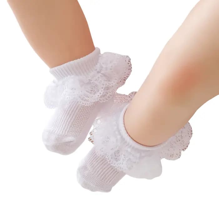0-12 mois nouveau-né bébé coton chaussette dentelle princesse peigné