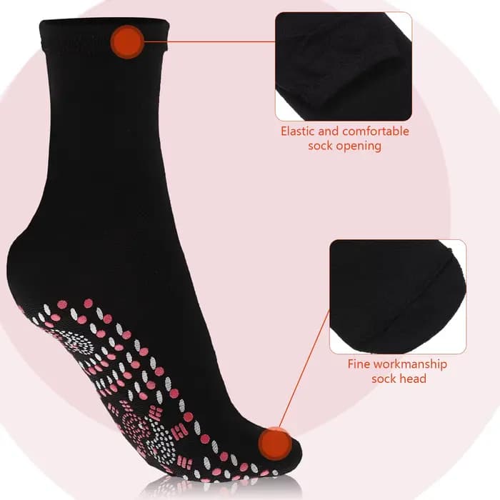 4 paires de chaussettes de massage thermiques, chauffe-pieds chauds pour l'hiver, en coton respirant et confortable, pour hommes et femmes
