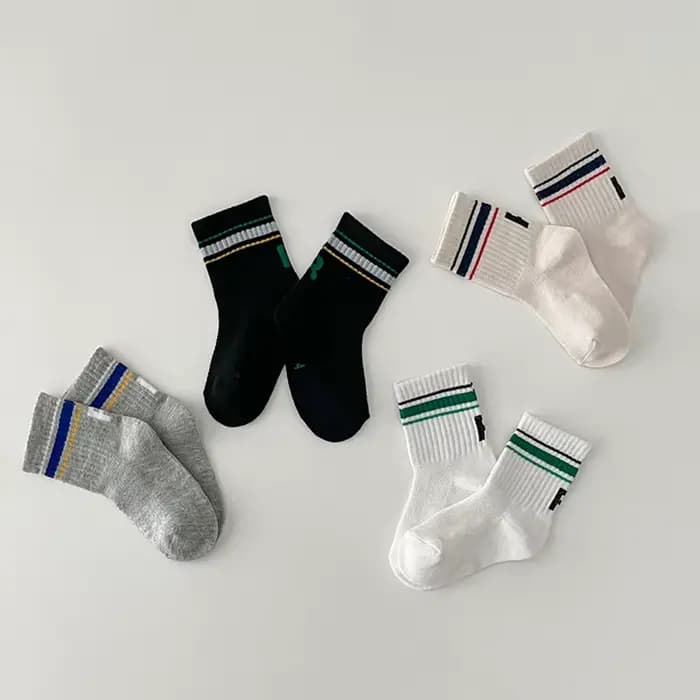 4 paires de chaussettes d'été en maille pour enfants