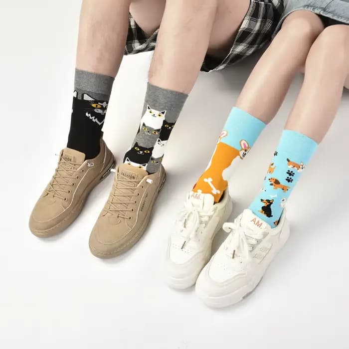Chaussettes colorées en coton de Van Gogh Picasso pour hommes et femmes