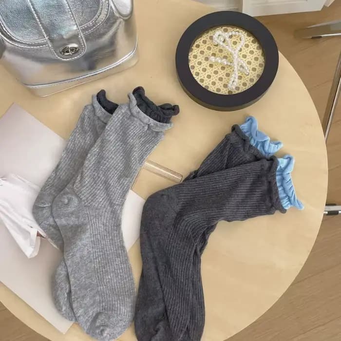 Chaussettes mi-mollet en coton pur sans couture