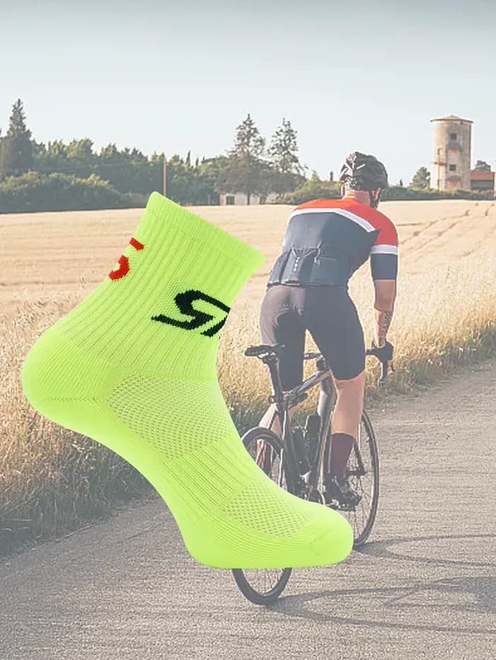 1 paire de chaussettes de cyclisme pour performance athlétique pour hommes et femmes