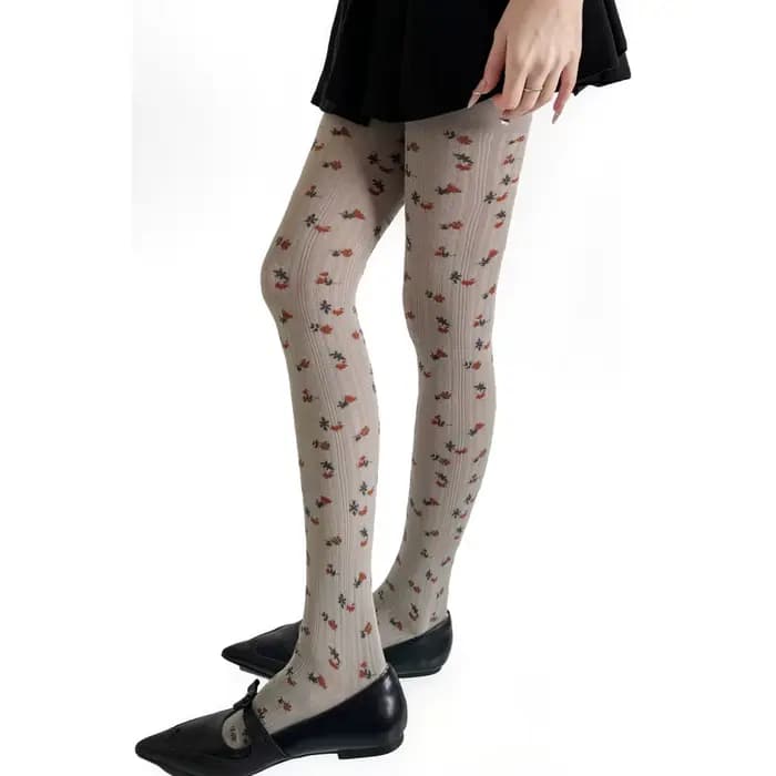 Collants imprimés floraux pour femmes
