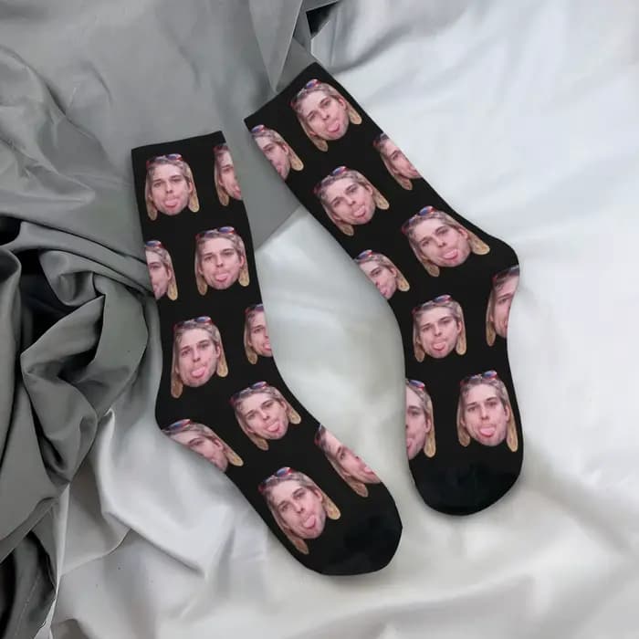 Kurt Cobain langue chaussettes hommes femmes Polyester