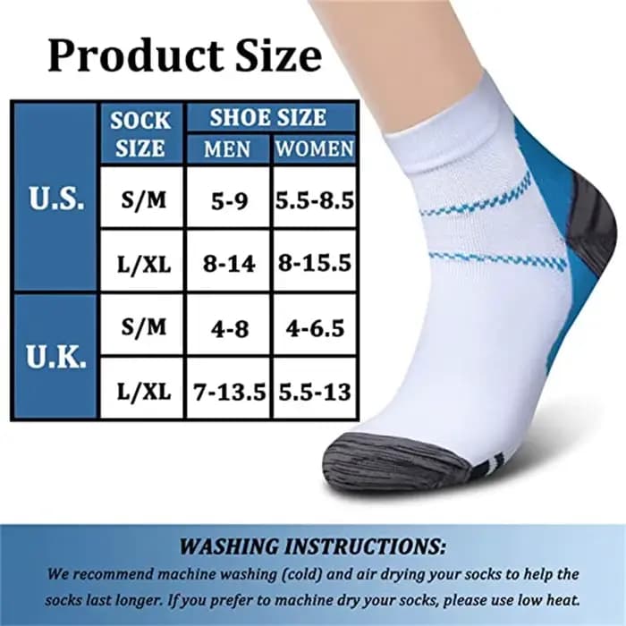 1/2/3 paires Brothock chaussettes de Compression pour Fascia plantaire déodorant absorbant la sueur respirant sport