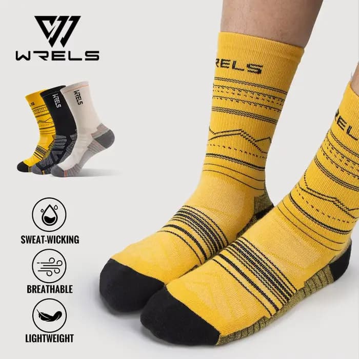 WRELS chaussettes en laine mérinos randonnée légère Absorption des chocs amortissement mi-mollet