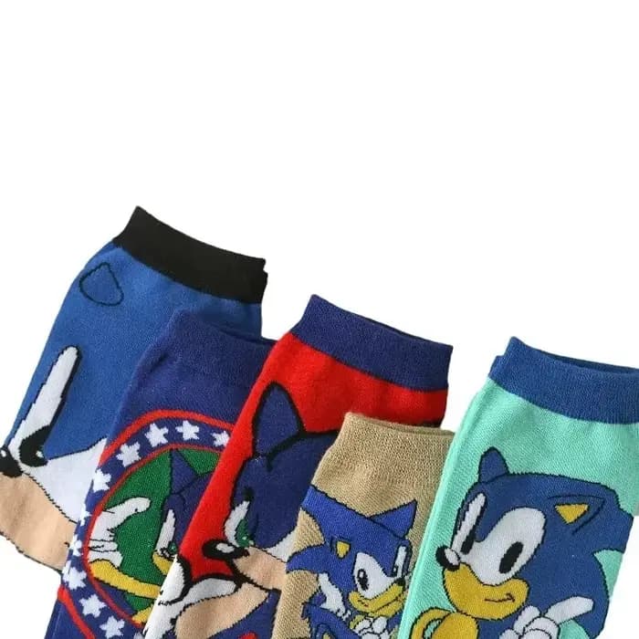 Chaussettes en coton tricoté Sonic, motif dessin animé, 1 paire aléatoire, pour garçons et filles, tendance mode, dérivés d'animation