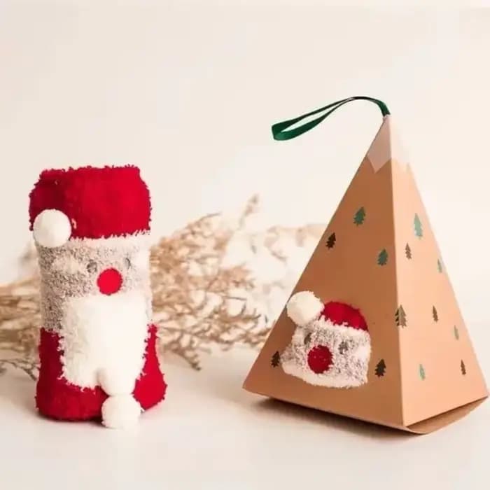 Chaussettes chaudes épaissies – Emballage cadeau Chaussette de Noël