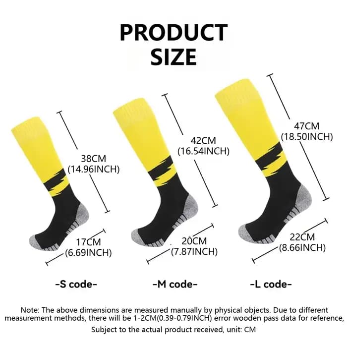 Chaussettes de football professionnelles Loogdeel avec semelle en tissu éponge