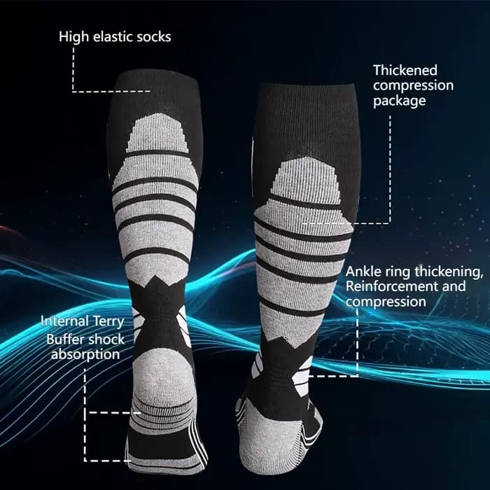 GTUBIKE nouveau hiver chaud chaussettes de Ski anti-dérapant épaissi Compression Snowboard