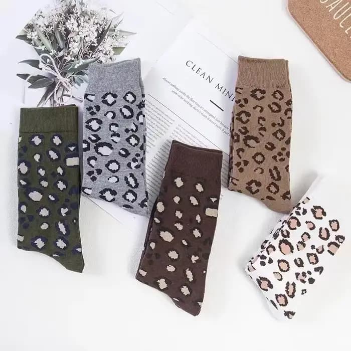 1 3 5 paires de chaussettes imprimées léopard pour femmes