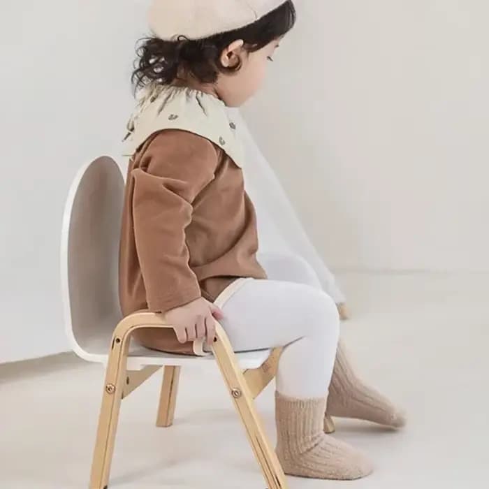 Automne hiver nouveau bébé chaussettes épaissir velours Terry nouveau-né garçon fille bas chauds solide tricoté infantile enfants mi Tube Socken