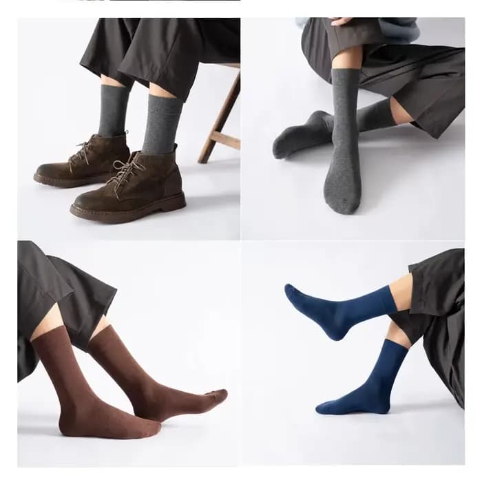 5 paires de chaussettes longues en coton pour hommes