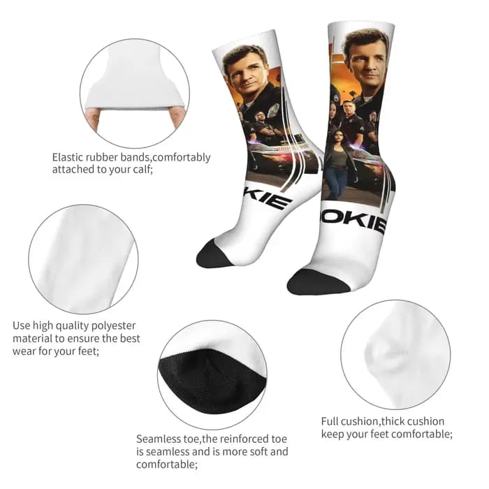 Mode femmes hommes chaussettes d'équipage The Rookie Tim Bradford Merch chaussette douce et respirante