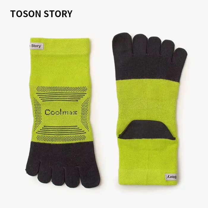 Chaussettes de sport en coton à cinq doigts pour hommes