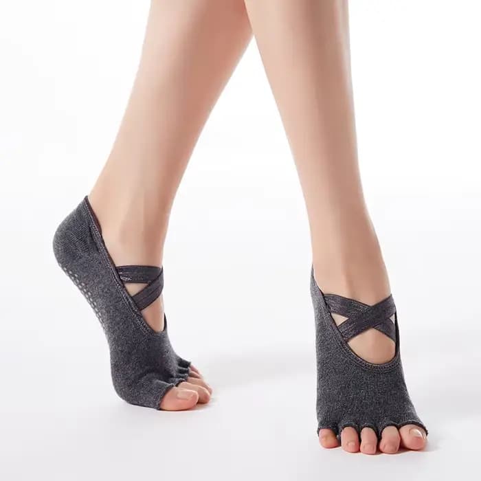 Chaussettes de Yoga antidérapantes à cinq orteils pour femmes