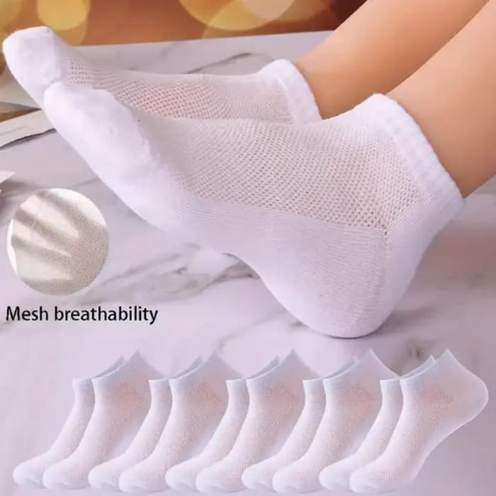5/10 paires femmes été maille cheville athlétique chaussettes de course noir & blanc & gris mince coupe basse