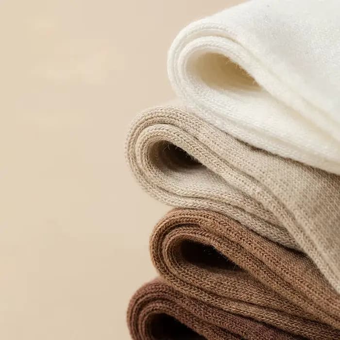 Chaussettes pour hommes rétro couleur unie café blanc kaki Beige