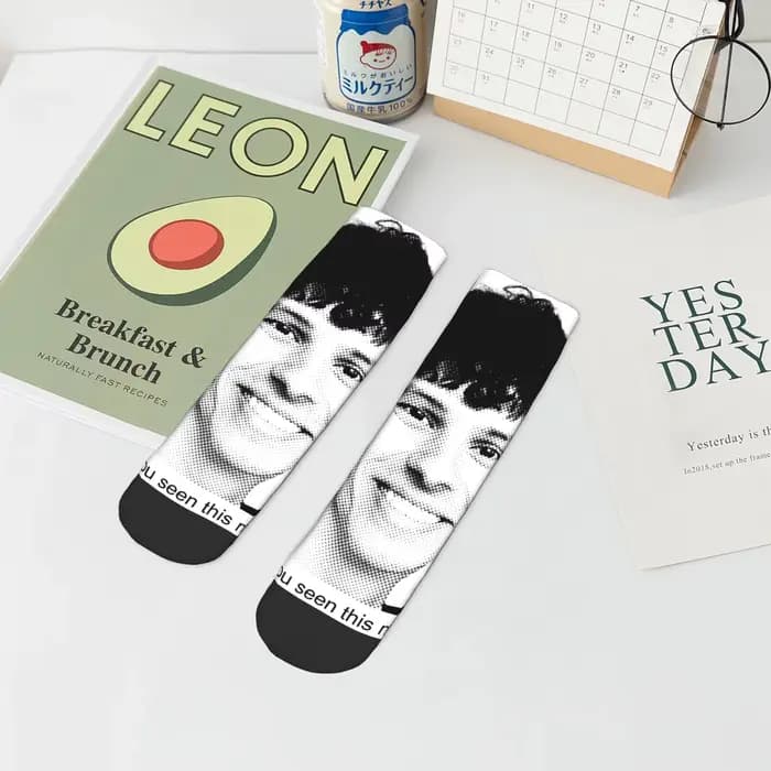 Drôle Meme Slushy Noobz vous vu ce homme chaussettes Harajuku cheville chaussettes printemps antidérapant Couple doux escalade chaussette décontractée