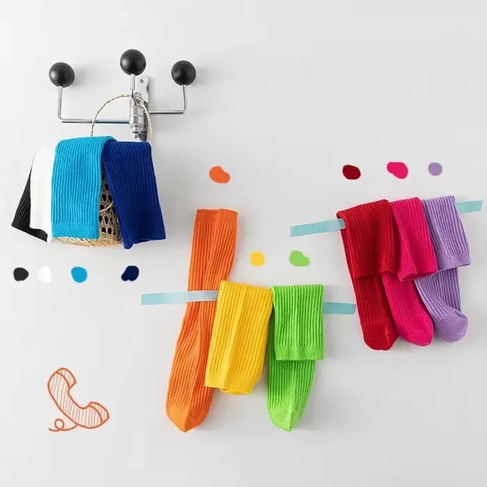 Chaussette en coton rayée pour garçons et filles