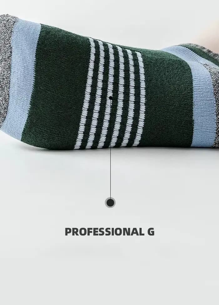 Chaussettes de sport en coton éponge absorbant les chocs pour homme