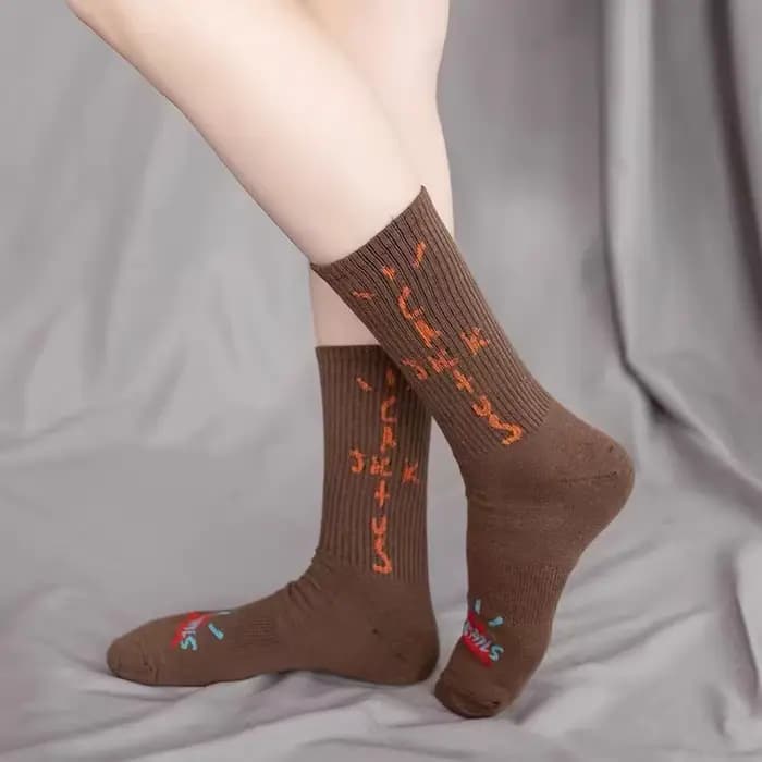 Chaussettes hautes en noix de cajou pour hommes et femmes