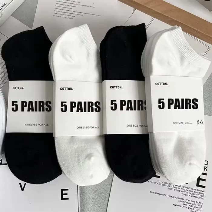 Chaussettes de sport unisexes en coton respirant pour hommes
