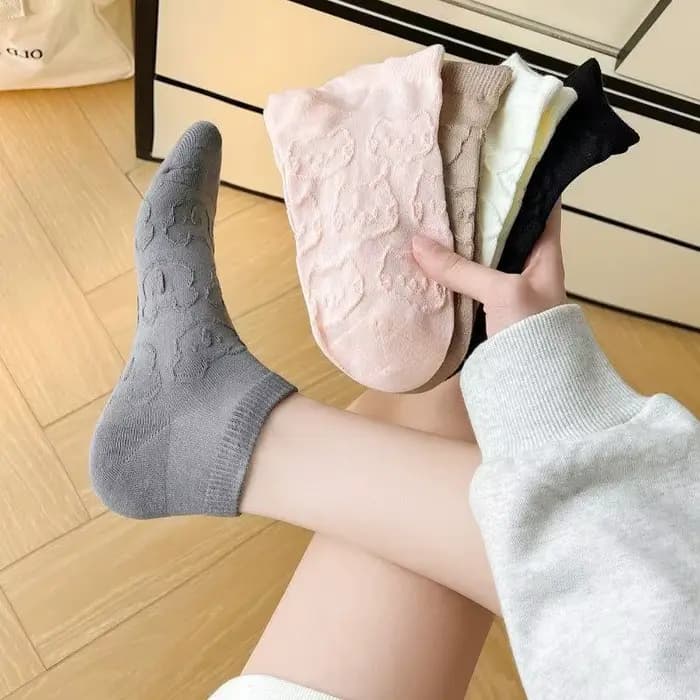 Chaussettes courtes en coton peigné pour femmes