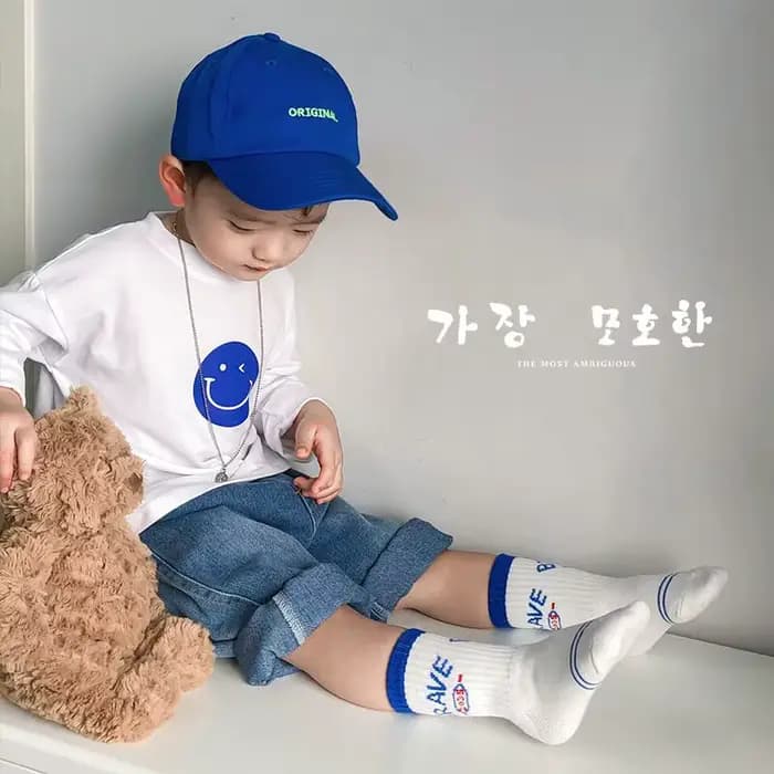 3 paires de chaussettes pour enfants garçons filles mode lettres chiffres
