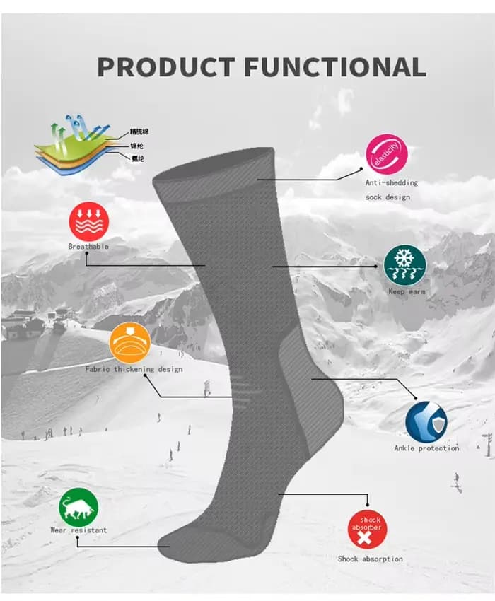 Chaussettes de randonnée respirantes pour hommes et femmes