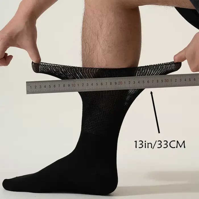 6 paires de chaussettes diabétiques confortables et de soutien pour hommes