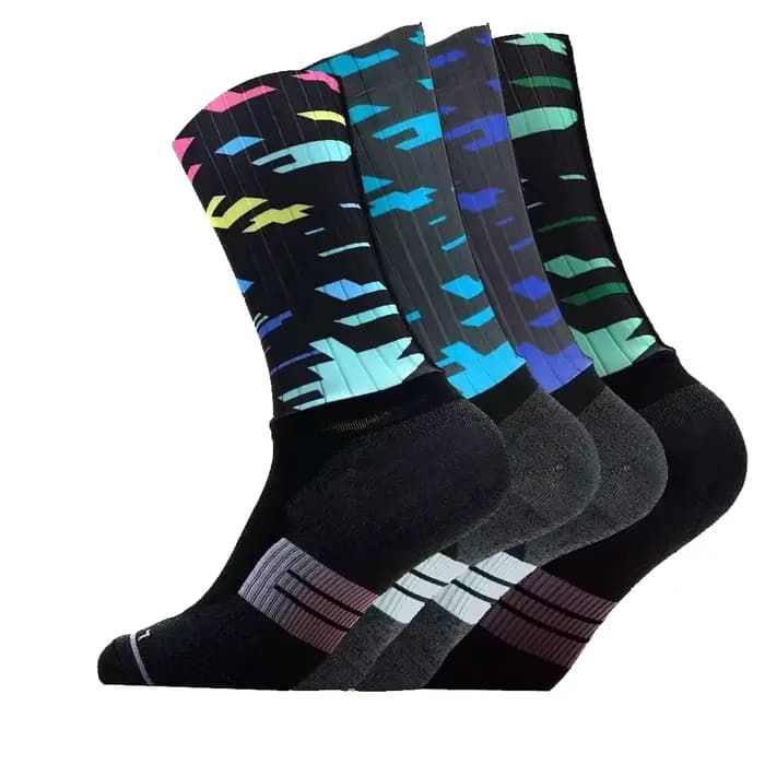 Chaussettes de cyclisme colorées pour hommes et femmes