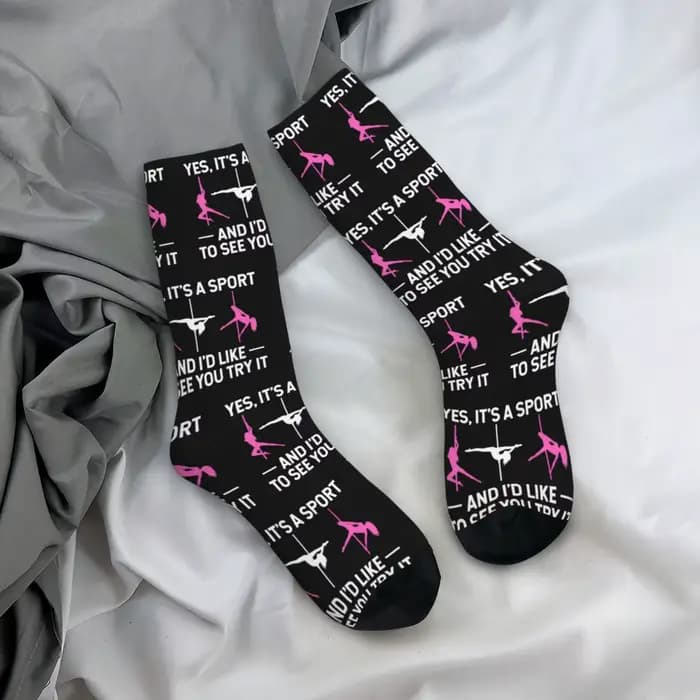 Pole Dance Yes Its A dehors and I Like to See You Chaussettes pour hommes