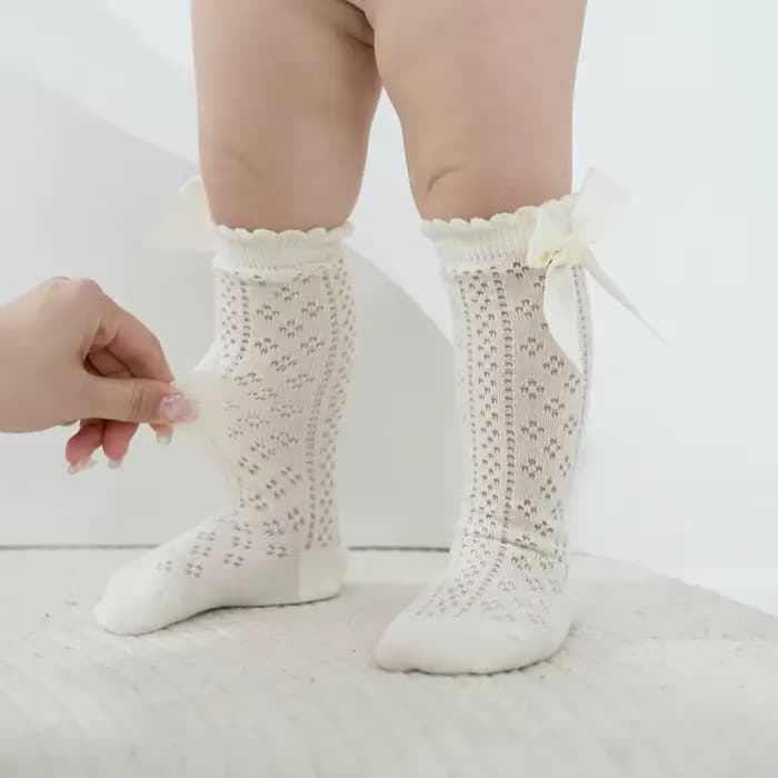 Chaussettes hautes respirantes pour bébés filles