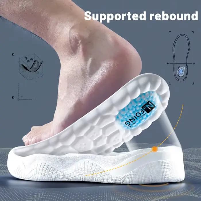 Semelles intérieures de sport épaisses pour hommes et femmes, entièrement rembourrées avec Anti-odeur, absorbant la sueur, respirantes, haute élasticité pour une longue durée de vie