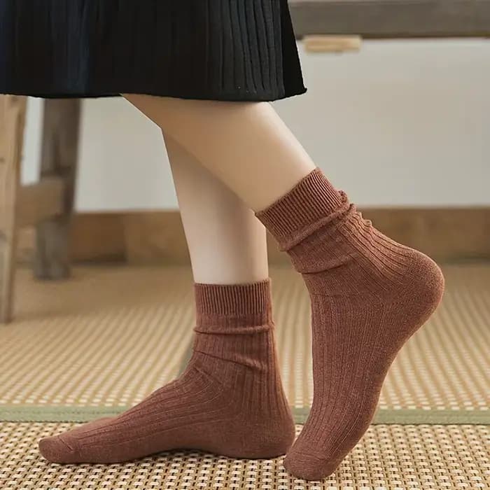 1/5/10 paires de chaussettes rayées de couleurs mélangées