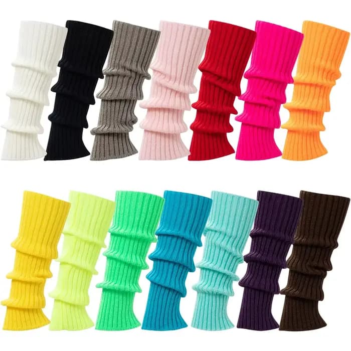 Jambières chaussettes pour femmes 80s mignon Kawaii gros hiver tricot coton