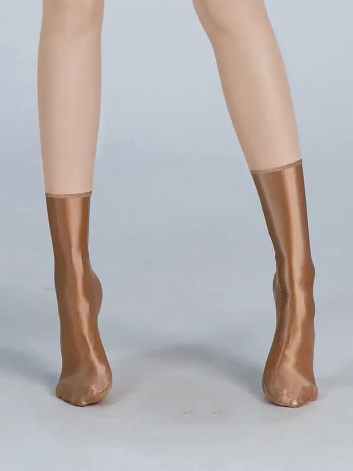 Chaussettes courtes en Satin brillant à l'huile