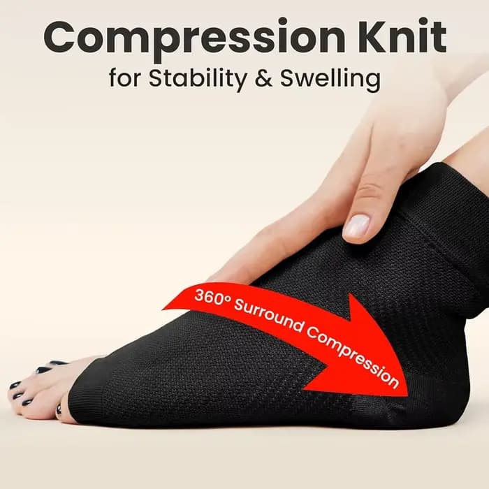 Attelle de cheville, manchon de Compression, bout ouvert, chaussettes de compression pour femmes et hommes pour gonflement, fasciite plantaire, entorse, 2 pièces