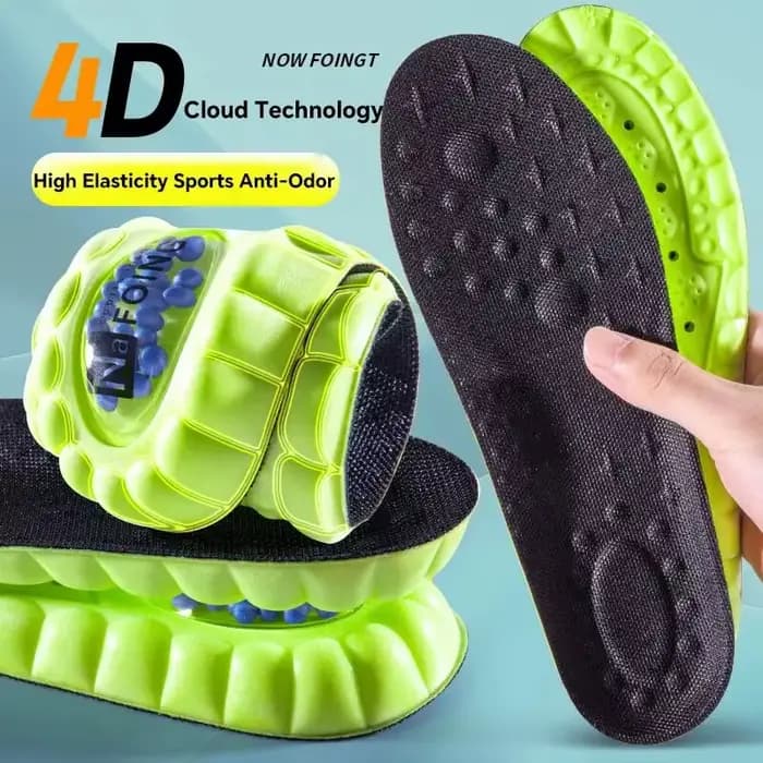 4 paires de semelles orthopédiques 4D Cloud Sport pour chaussures