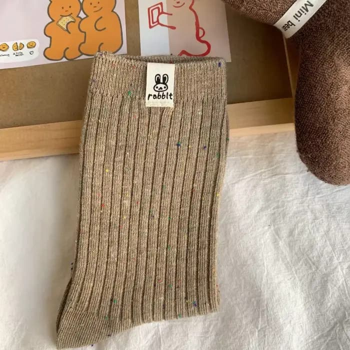 Chaussettes imprimées de dessins animés pour femmes – Longueur mi-tube