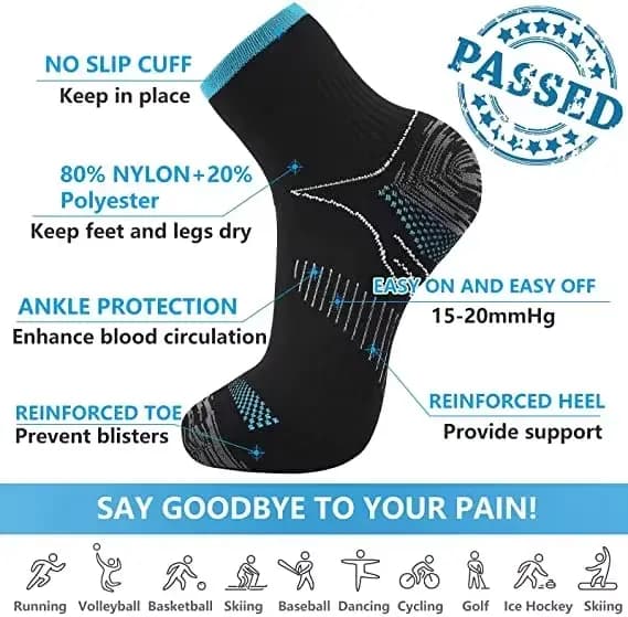 Chaussettes de Compression de pied pour hommes et femmes