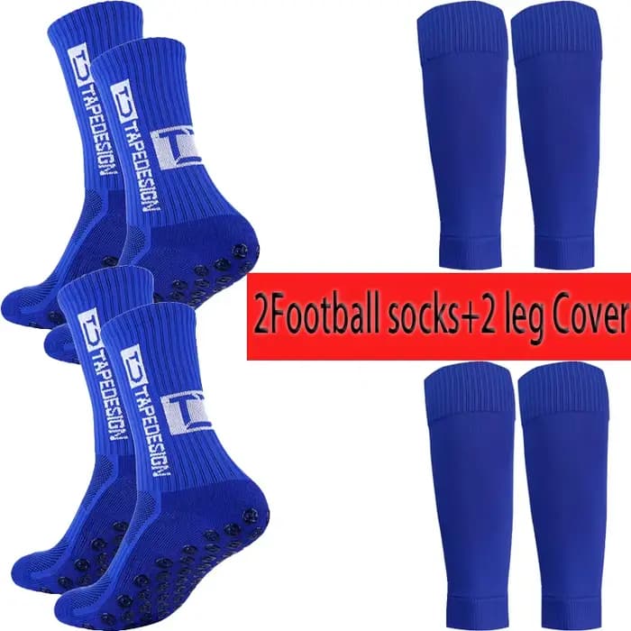 2/4 paires de chaussettes de sport TC bleues, chaussettes pour hommes et femmes, course longue distance, basket-ball, football, cyclisme, sports de plein air