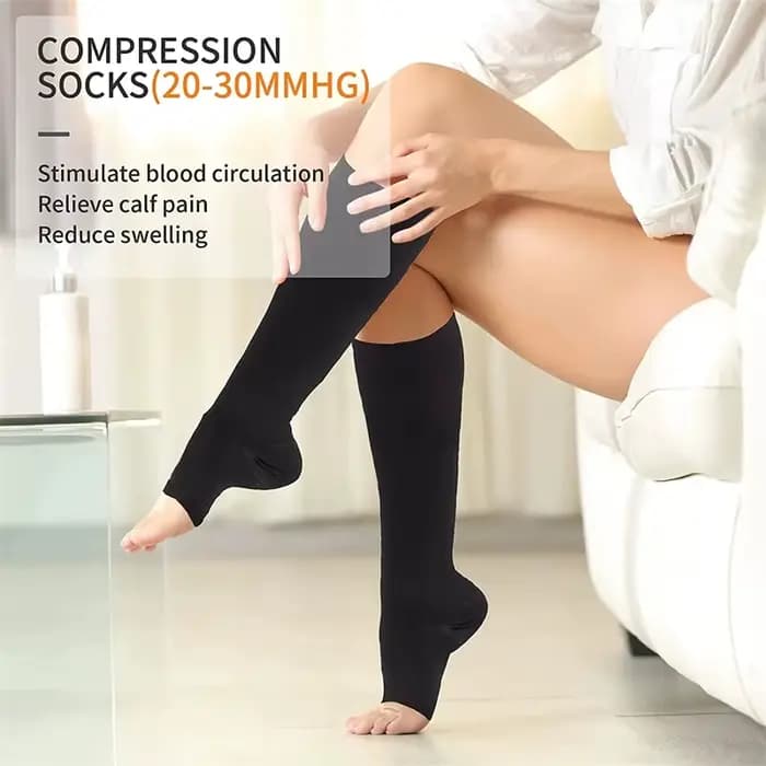Chaussettes de compression S-XXL 1 paire médicale prévenir les varices tuyau de soutien sans orteils pour femmes hommes