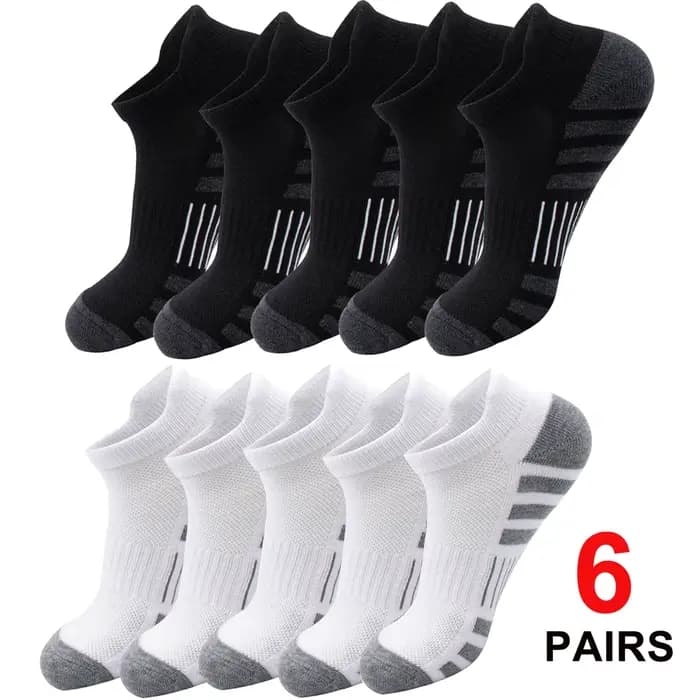 6/24 paires de chaussettes de course athlétiques à la cheville
