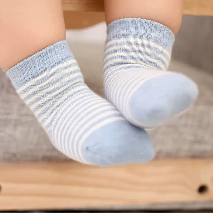 5 paires/lot enfants chaussettes en coton doux garçon fille bébé infantile mode rayure chaud pour automne hiver 0-6 ans
