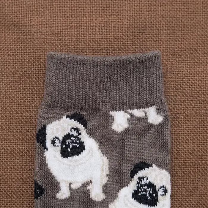 1 paire de chaussettes unisexes avec base brun grisâtre