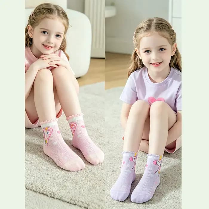 5 chaussettes pour filles à double maille