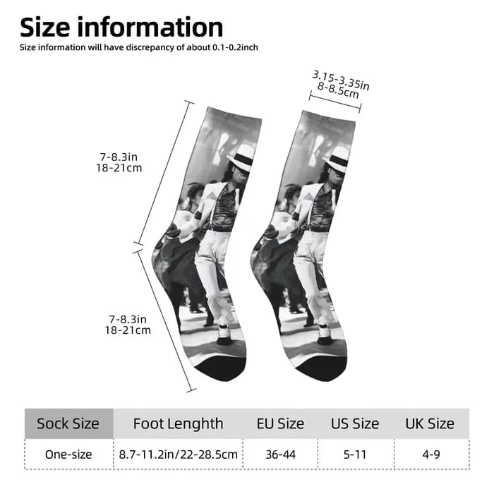 MJ King Of Pop Michael J-jackson Stockings Chaussettes modernes pour femmes et hommes